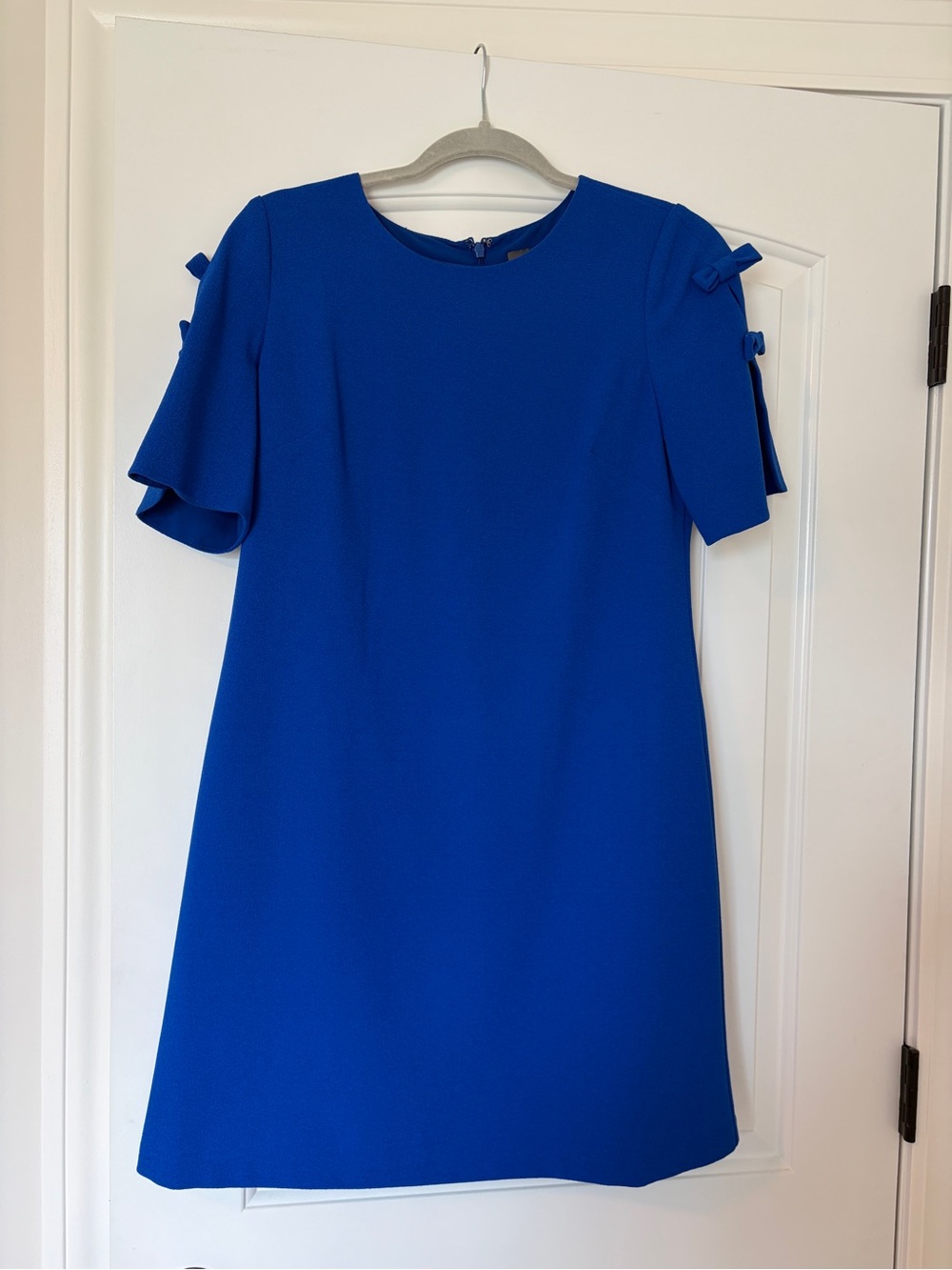 Vince Camuto Royal Blue Shift Dress with Bow Sleeve Detail